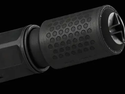 KAC Suppressor QDC MCQ-PRT Low-poly 3D model
