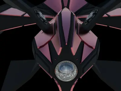  Futuristic Sci-Fi Spaceship 4 3D model
