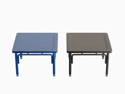 Steel Table Colored 04 Low-poly 3D model