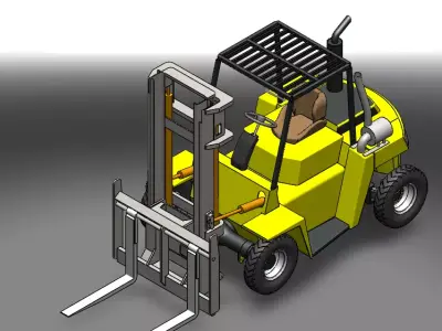 Internal Combustion Counterbalance Forklift 3D model