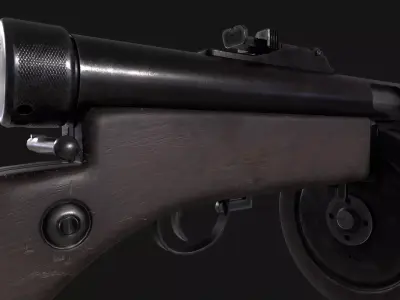 Suomi KP-31 Submachine Gun Low-poly 3D model