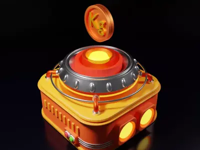 Gold coin base station Free 3D model