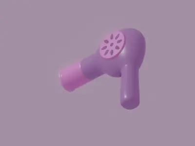 Toon Hair Dryer 3D model