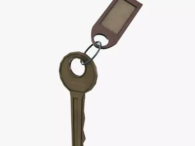 Door Key Low-poly 3D model