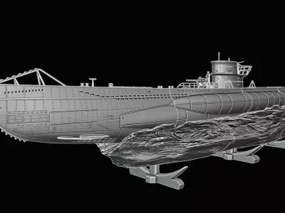 Submarine U Boot Typ VIIC 3D print model
