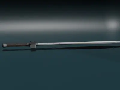 game ready low poly sword Free 3D model purchase