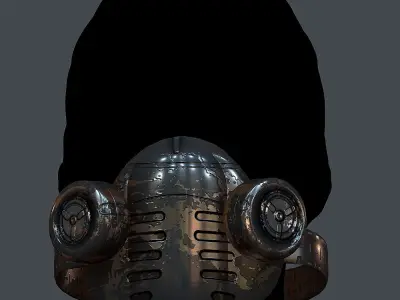 Gas mask helmet 3d model scifi Low-poly  Low-poly 3D model 67