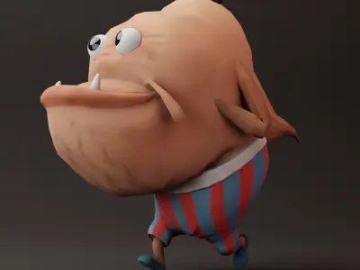 SpongeBob Fish - Incidental 90 Free low-poly 3D model