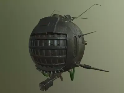 FALLOUT EYE DROID BOT PBR Low-poly 3D model