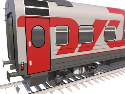 Coach Passenger Wagon Standart 3D model