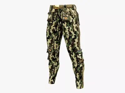 Military Pants Low-poly 3D model