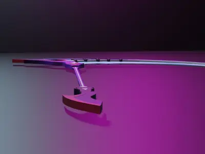 Anime Scythe Version 1 Low-poly 3D model