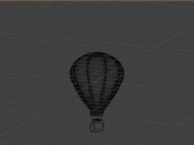 Realistic 3D Hot Air Balloon Model Games and Visualizations Free low-poly 3D model