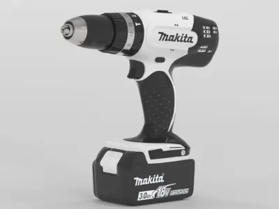Makita DHP453RFEW Cordless Hammer Drill Low-poly 3D model