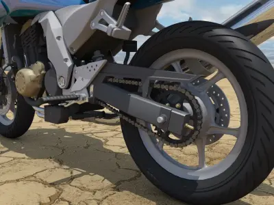 Kawasaki Z650 Motorcycle 3D model