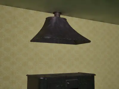 Victorian Kitchen Stove With Vent Low-poly 3D model