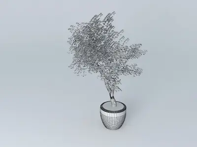 Egg vase with tree Free 3D model