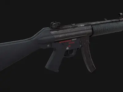 MP5 Weapon Low-poly 3D model