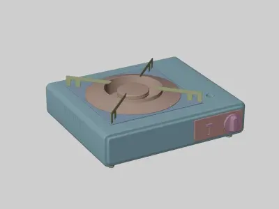 Gas Stove 3D Model 3D model