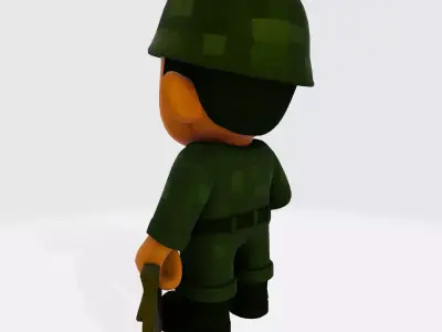 Military Man 3D Model Print Ready Soldier Figurine 3D print model
