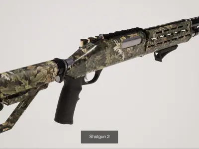 Shotgun Collection 3D Model Pack