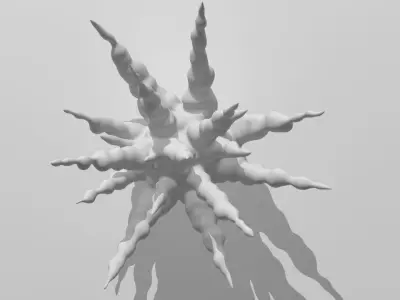 Explosion starburst 3D model