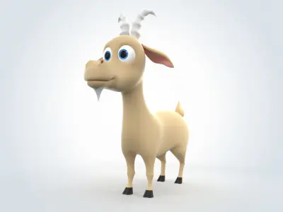 Cartoon Goat 3D model