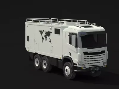 Generic Expedition 6x6 RV Truck 3D model