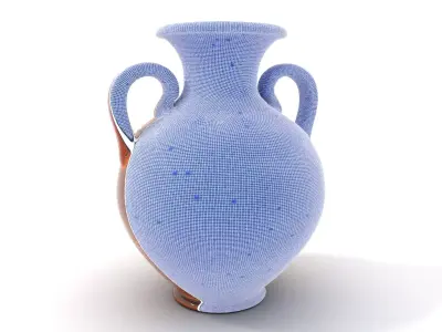 Greek Amphora Terra Cotta model pack Low-poly 3D model