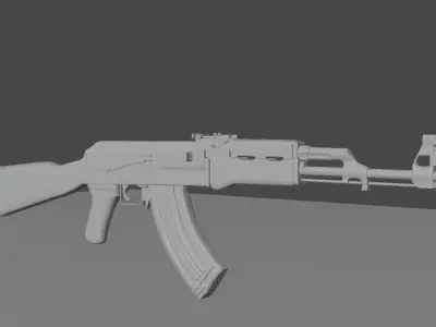 AK 47 3D model 6