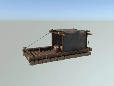 boat model Low-poly 3D model