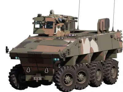 Battle support vehicle 3D model