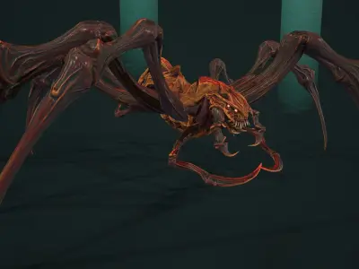Spider 03 Low-poly 3D model