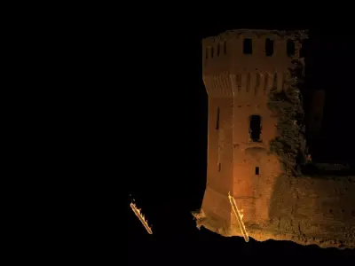 Realistic castle model with texture and material mapped Low-poly 3D model