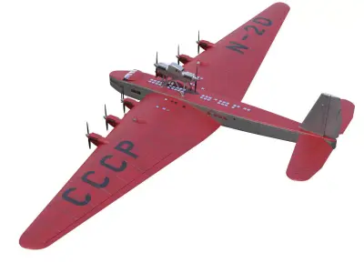 tupolev ant-20 maxim gorky 3D model purchase