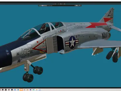F-4E fighter Free 3D model