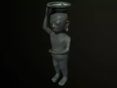 Balinese Oil lamp statue 3D model