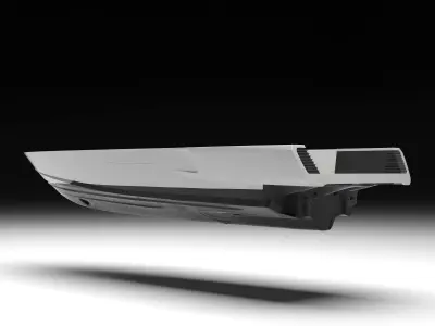 Yacht hull highpoly 3D model