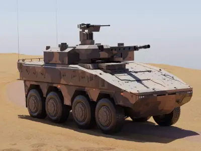 Boxer MRAV High poly Free low-poly 3D model