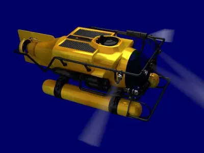 submersible exterior only Low-poly 3D model
