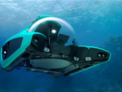 Futuristic Submersible Vehicle 3D model