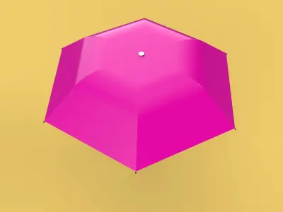 STANDARD PINK UMBRELLA FOLDING UMBRELLA AUTO OPEN CLOSE 3D model