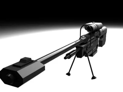 Halo sniper riffle model 3D Low-poly 3D model