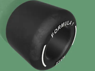 FORMULA 1 CAR WHEEL TIRE KEYCHAIN DECOR STL FILE  3D print model