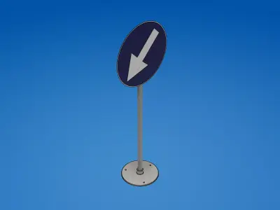 PL Road Signs Mandatory Low-poly 3D model