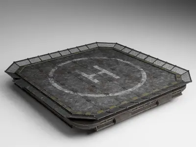 Rusty Landing Pad  3D model
