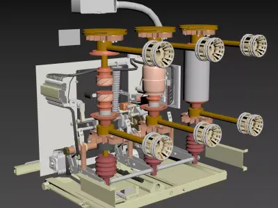 Ultra fine 10kV Switch gear Low-poly 3D model