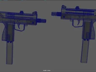 GUN MAC 10 Low-poly 3D model