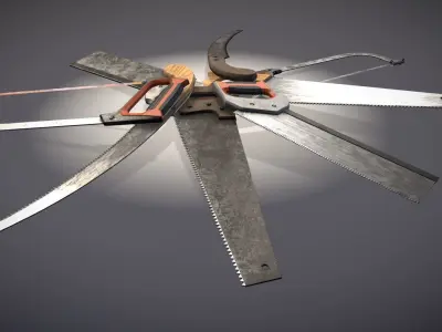 Saw Pack Low-poly 3D model