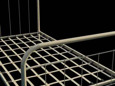 Vintage Iron Twin Sized Bed Free 3D model